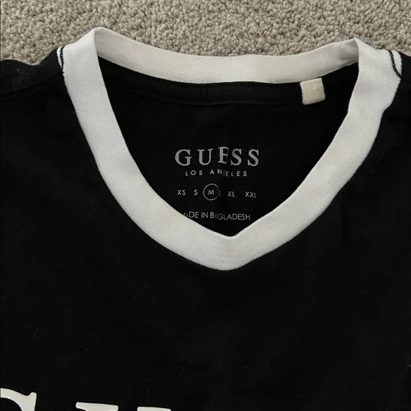 GUESS Black Tee with White Accents - Picture 2 of 2